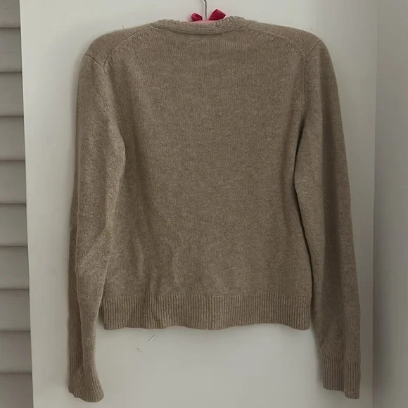 Tan Theory Cashmere Cardigan - Picture 3 of 4